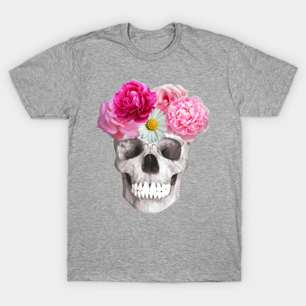 Flowered skull T-Shirt by ghjura